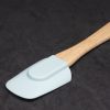 Kicsi szilikon spatula, fa nyéllel - 19 cm