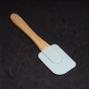 Mini szilikon spatula, fa nyéllel - 19 cm