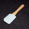 Mini szilikon spatula, fa nyéllel - 19 cm