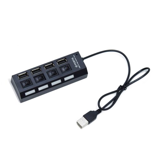 4xUSB elosztó/HUB, kapcsolóval