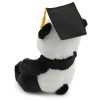 Diploma kalapos plüss panda, 25 cm 