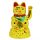 Szerencsét hozó maneki-neko,  japán "integető" macska - arany (MLY46A)