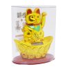 Szerencsét hozó maneki-neko,  japán "integető" macska - arany (MLY358)